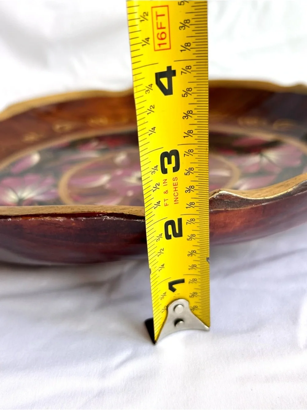 Hand-Painted Floral Decorative Tray - Acapulco